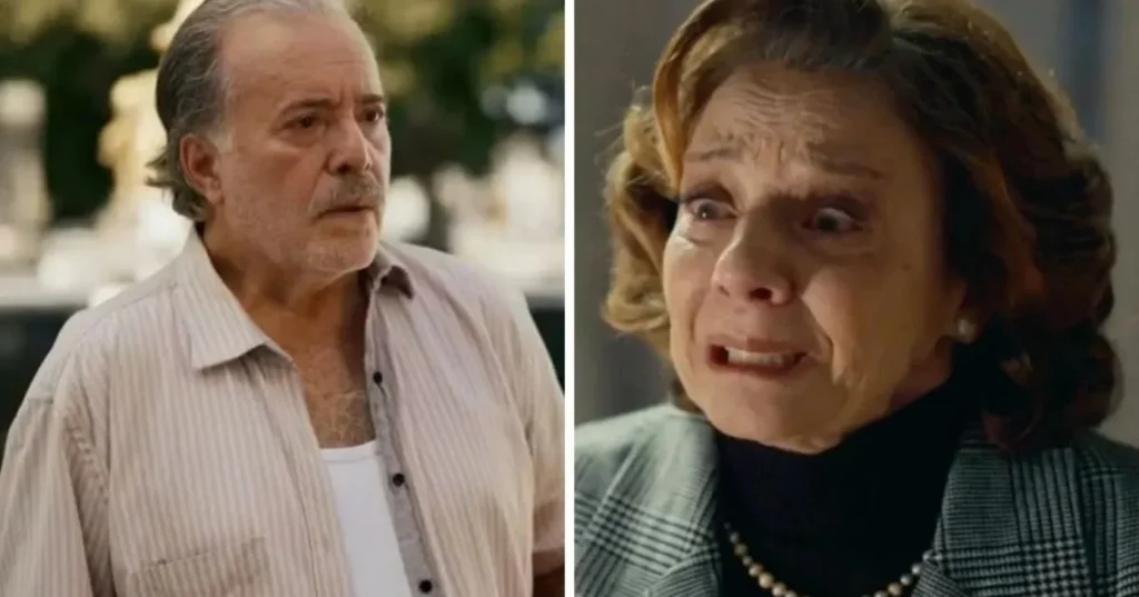Otoniel surpreende Diná no túmulo de Francesca e desvenda segredo em Quem Ama Cuida