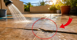 Por que lavar a varanda com mangueira sob sol forte pode destruir seu piso