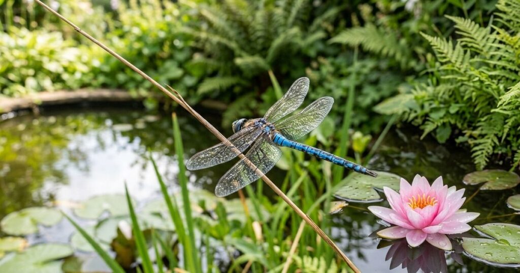 Presença de libélulas em jardins indica equilíbrio ambiental e controle natural de pragas