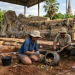 Tesouro de 1.300 anos é encontrado sob estátua de Buda durante obra na Tailândia