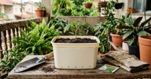 Transforme potes de margarina em aliados práticos para o seu jardim doméstico