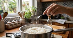 Truque simples com vinagre ajuda a conservar o arroz por mais tempo na geladeira