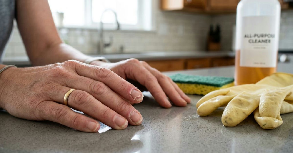 Unhas quebradiças após a faxina: entenda os hábitos que causam danos reais