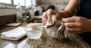 Vinagre nas chaves: como o truque caseiro remove sujeira e oxidação