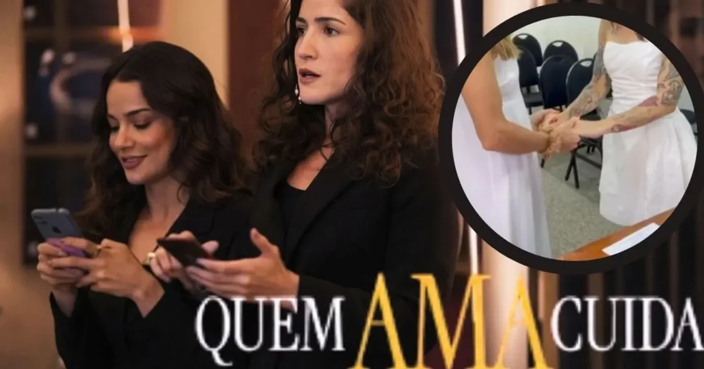 Atriz de Quem Ama Cuida oficializa união com produtora da Globo em cerimônia no Rio