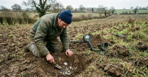 Busca por martelo perdido revela tesouro romano de 15 mil moedas na Inglaterra