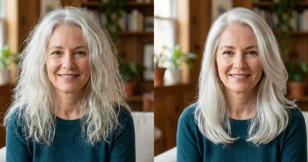 Cabelo branco impecável exige rotina de cuidados para evitar o ressecamento e o amarelado