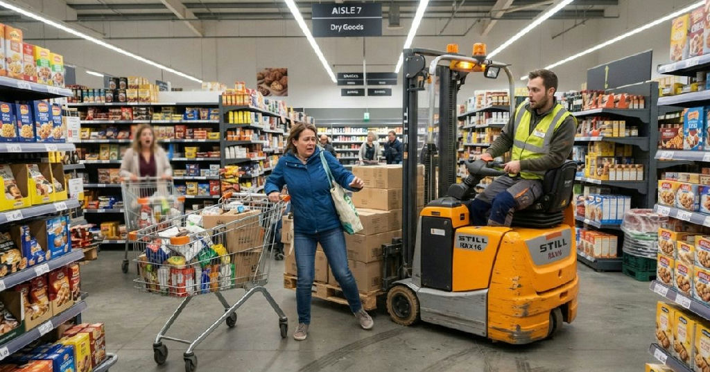 Cliente ferida por empilhadeira em supermercado: o alerta para a segurança e a busca por indenização