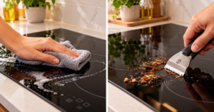 Como limpar o cooktop de indução sem riscar o vidro e remover sujeiras difíceis