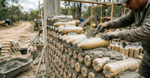 Em Bangladesh, casal constrói casa de 1.700 pés² com 80 mil garrafas plásticas e reduz custo em 75%
