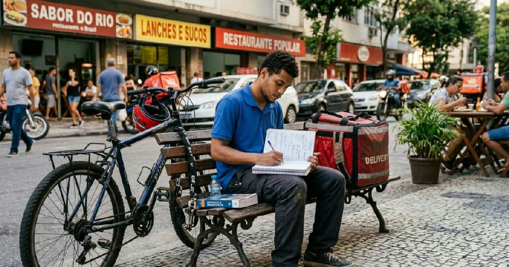 Entre entregas e livros: a jornada de um jovem estudante que rompe barreiras