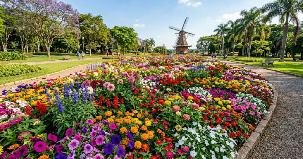 Holambra se transforma em um mar de cores com o maior festival de flores do Brasil