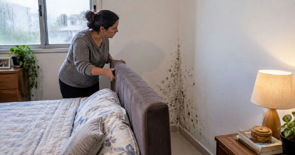 Manchas persistentes nas paredes: a rotina de inverno que desvendou a causa do mofo em residências