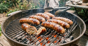 O erro comum no churrasco que compromete a suculência da linguiça