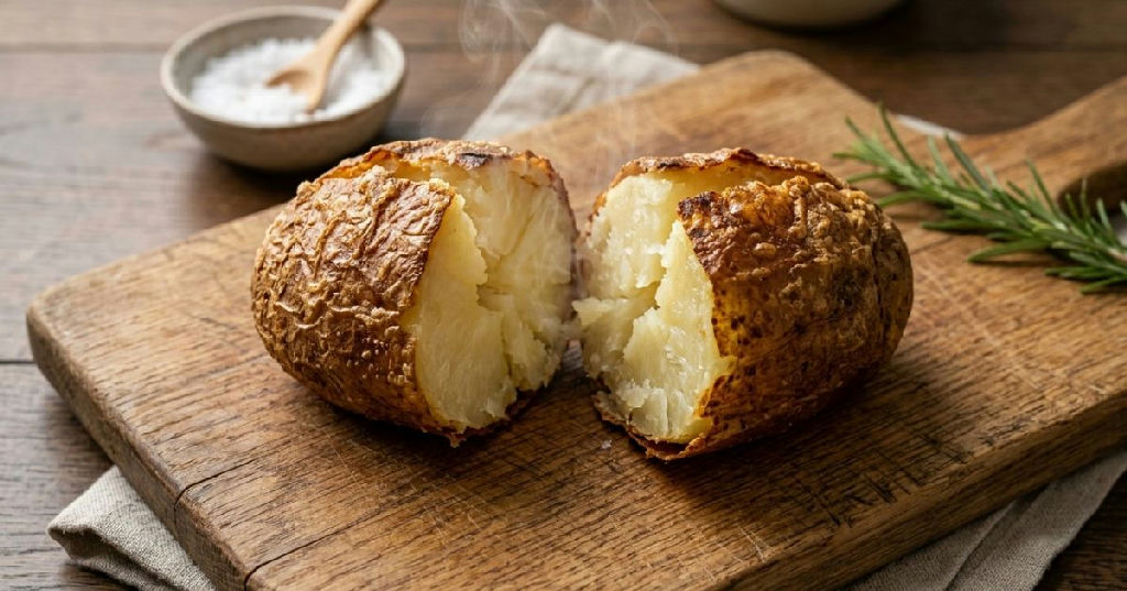 O segredo dos chefs para uma batata assada com casca crocante e interior cremoso