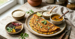 Panqueca indiana rica em proteínas e fibras se destaca como opção nutritiva para o café da manhã