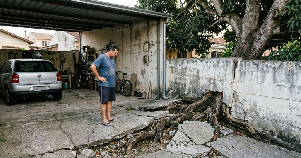 Raízes de árvore invadem garagem: qual o limite legal para o corte e a responsabilidade do vizinho