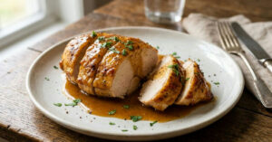 Técnica de chef: como garantir peito de frango suculento com molho de caldo