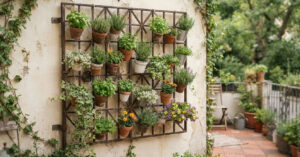 Transforme grades antigas em jardins verticais com técnicas de upcycling