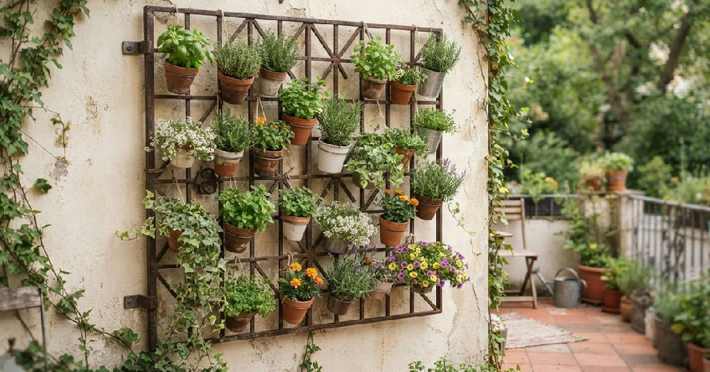 Transforme grades antigas em jardins verticais com técnicas de upcycling