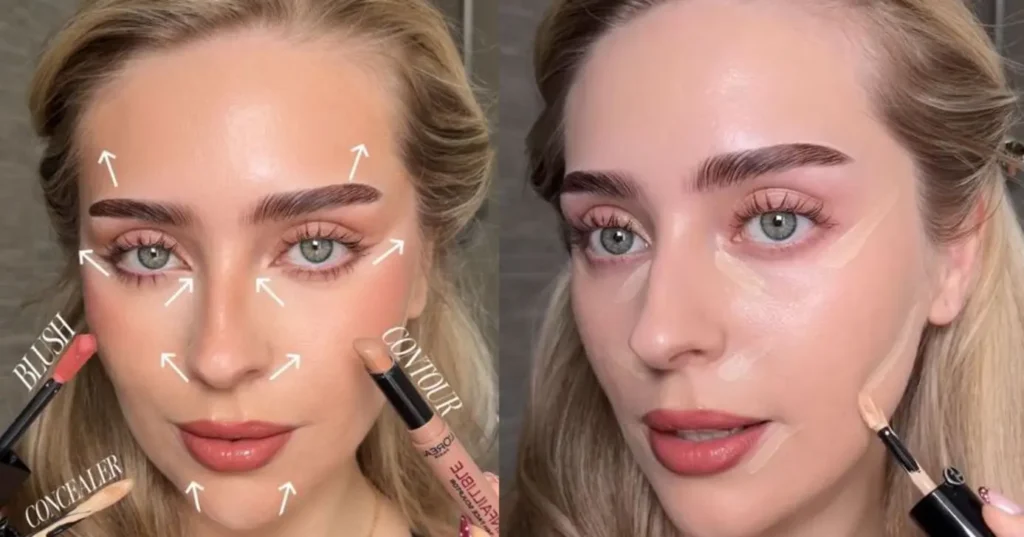 Truque de maquiagem com blush promete efeito lifting imediato e viraliza nas redes