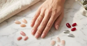 Unha oval: o formato que domina a estética minimalista e garante mãos elegantes