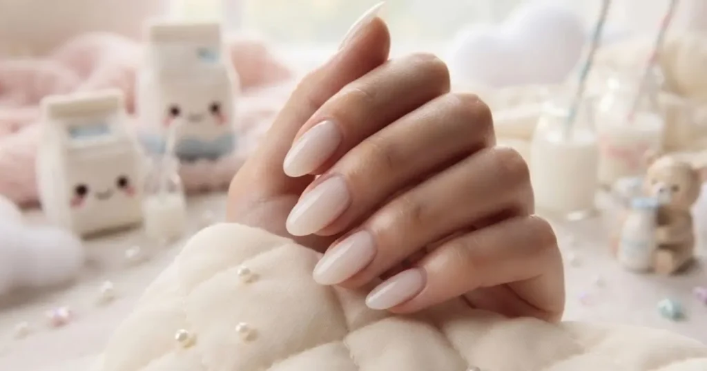 Unhas leitosas: o segredo das Milk Nails para um visual elegante e fácil de copiar em casa