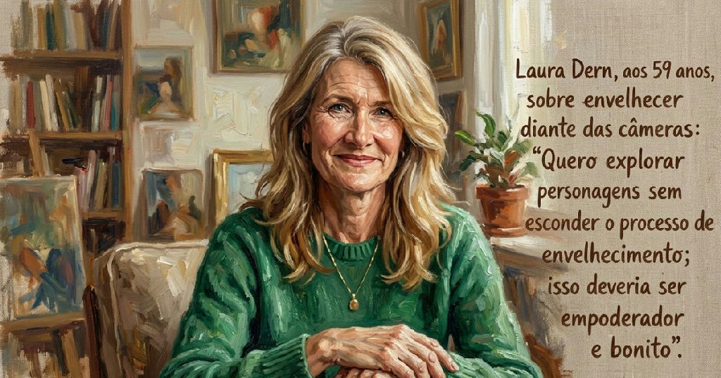 Aos 59 anos, Laura Dern abraça o envelhecimento nas câmeras e promove empoderamento