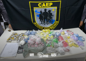 Apreensão de drogas em Poá conta com auxílio de cão farejador