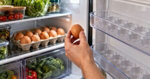 Armazenar ovos na porta da geladeira prejudica a conservação do alimento
