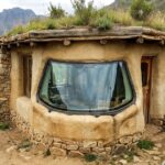 Artista constrói casa de terra na Argentina com para-brisas e revela formato de coração