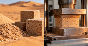 Cientistas criam blocos de construção a partir de areia do deserto e madeira