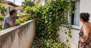 Conflito de vizinhança: trepadeira no muro gera desentendimento e lições sobre comunicação