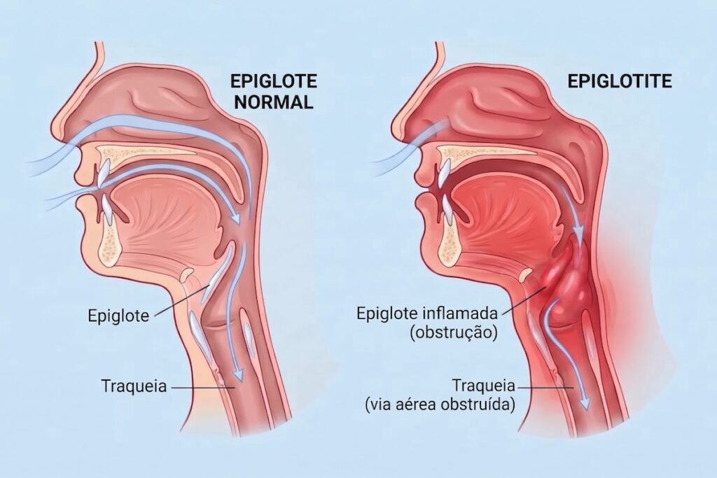 Epiglotite exige atendimento urgente e atenção aos sintomas respiratórios
