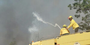 Equipes de combate controlam incêndio em área de mata na Universidade de Brasília