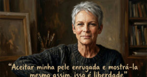 Jamie Lee Curtis e a liberdade de envelhecer sem esconder as marcas do tempo