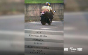 Motociclista é flagrado a 247 km/h em rodovia de Birigui durante operação policial