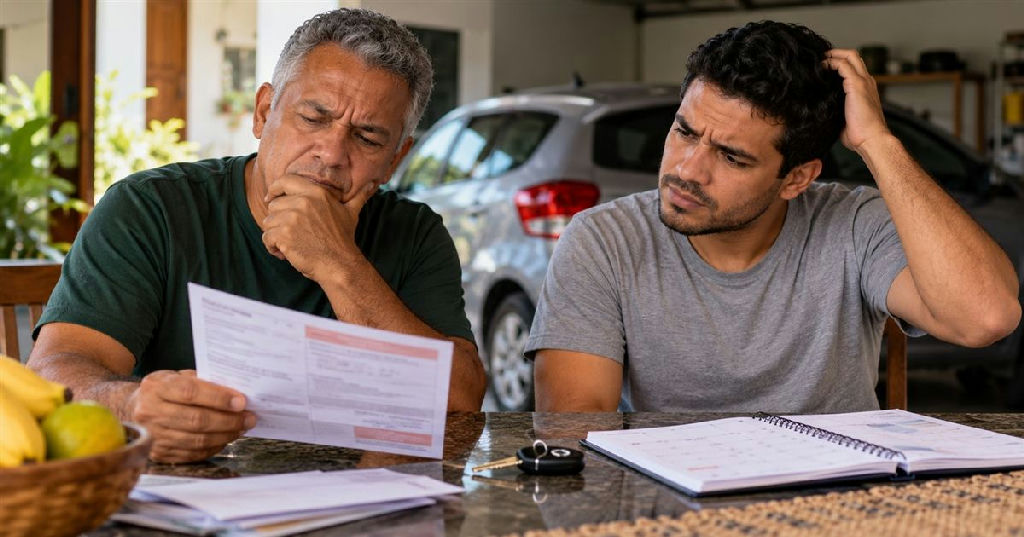 Multa de trânsito gera impasse familiar ao revelar falha na gestão de veículo compartilhado