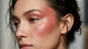 Nova técnica de blush nas têmporas transforma geometria da maquiagem
