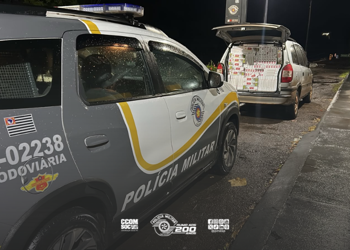 Polícia Rodoviária intercepta carga de 40 mil maços de cigarro contrabandeado em Pacaembu