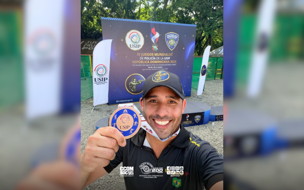 Policial militar paulista conquista medalha de bronze em mundial de tiro na República Dominicana
