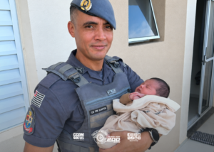 Policial militar salva bebê de sete dias engasgado em Porto Feliz