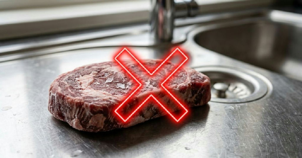 Por que descongelar carne na pia é um risco grave para a saúde da sua família