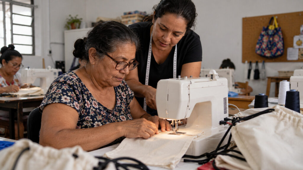 Professora supera perdas familiares e se reinventa na costura