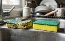 A higiene da cozinha começa na esponja: qual o prazo ideal para cada tipo de material?