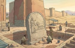 Arqueólogos resgatam monumento de 2.600 anos ligado ao rei Assurbanípal em Nínive