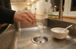 Bicarbonato no ralo da cozinha antes de dormir: entenda a eficácia real do método