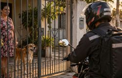Cachorro cria rotina inusitada e espera por entregador todos os dias às 18h