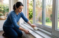 Deslize suave: como a cera de vela revitaliza trilhos de janelas de correr