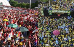 Eleitores de Lula e Flávio realizam atos separados a dois quilômetros em Brasília